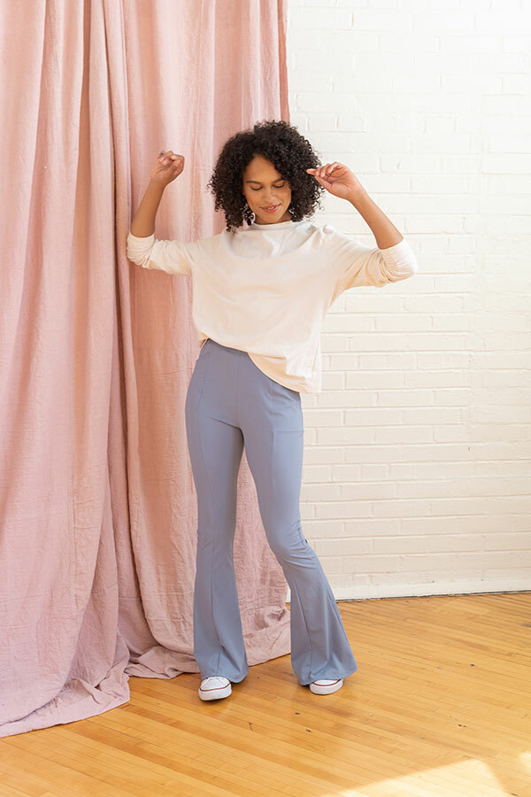 Introducing the Farah Wrap Top and Nash Flared Leggings