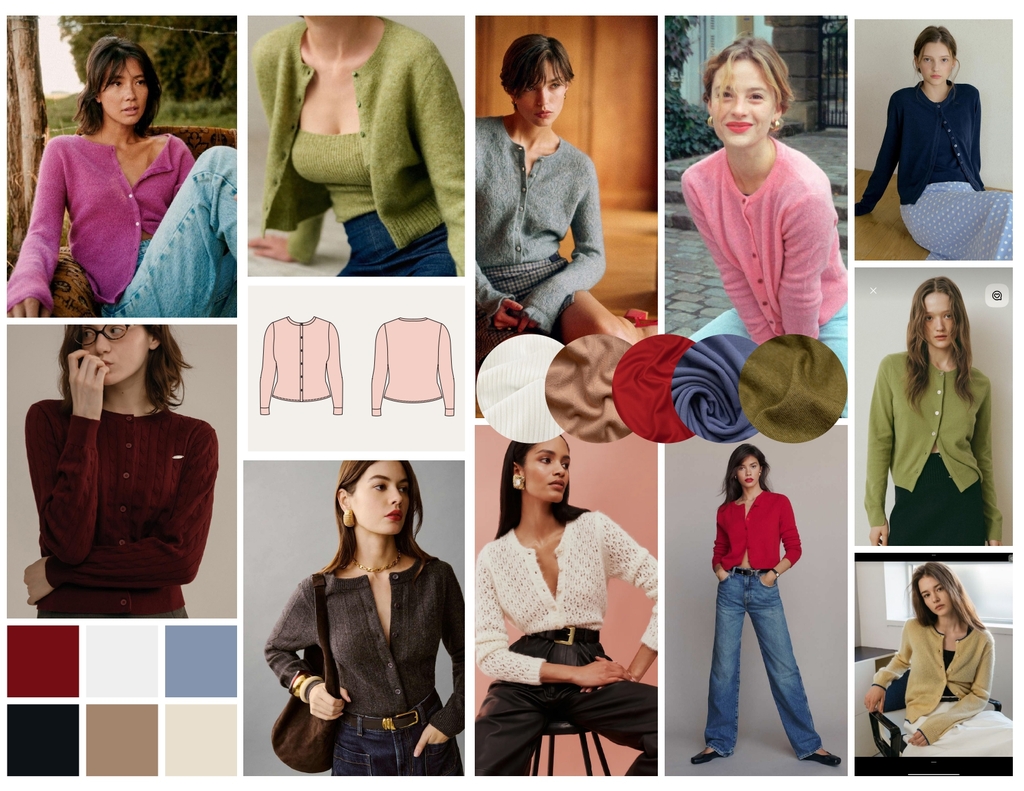 Fig cardigan moodboard