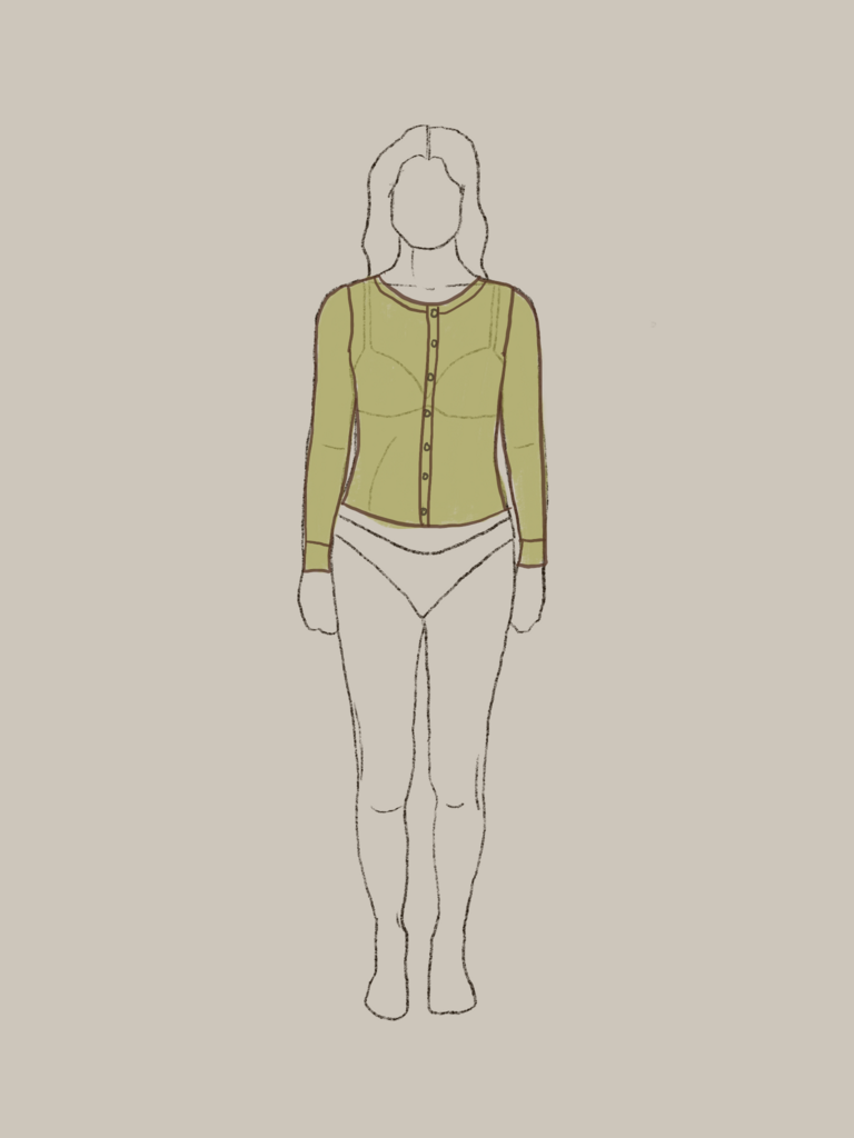 Fig cardigan pattern illustration