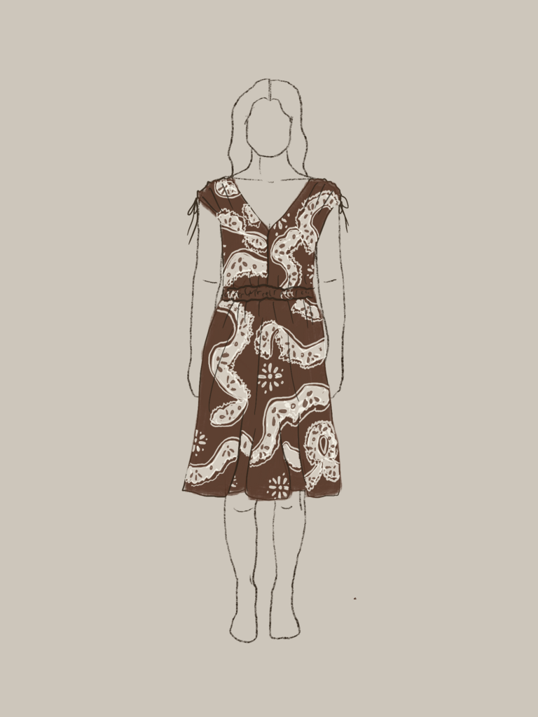 Kimmy dress pattern illustration