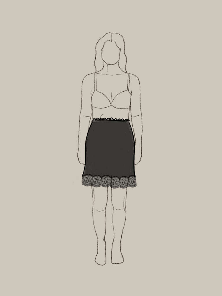 Dezi skirt pattern illustration