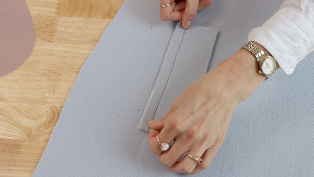 Step-by-step progression of welt pocket construction