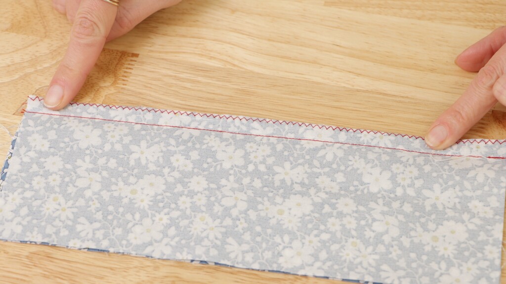 finished zigzag seam allowances showing clean, professional edge