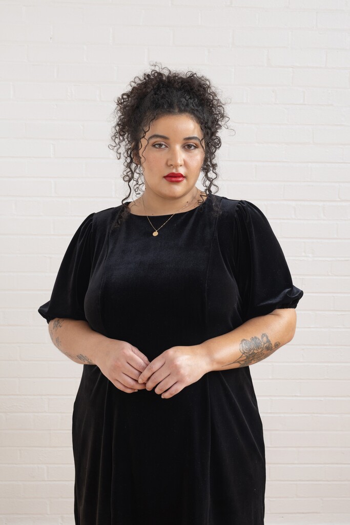 black Pomme dress details