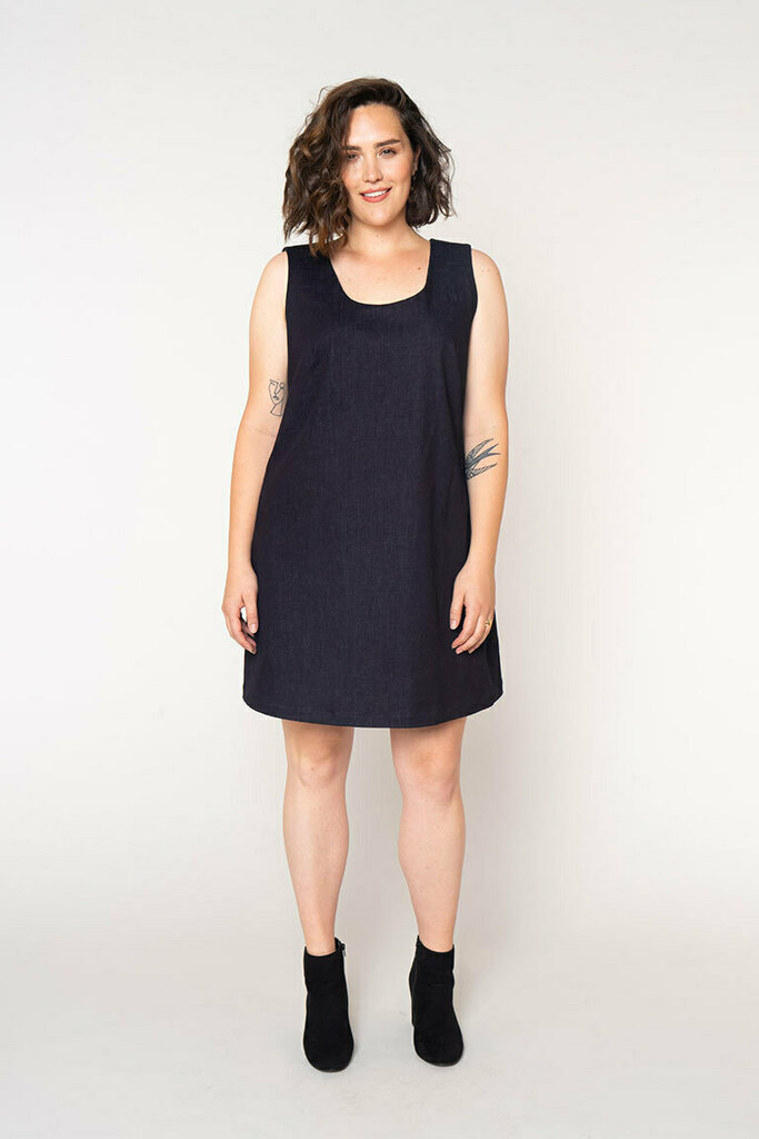 Woman modeling Bryn dress front view