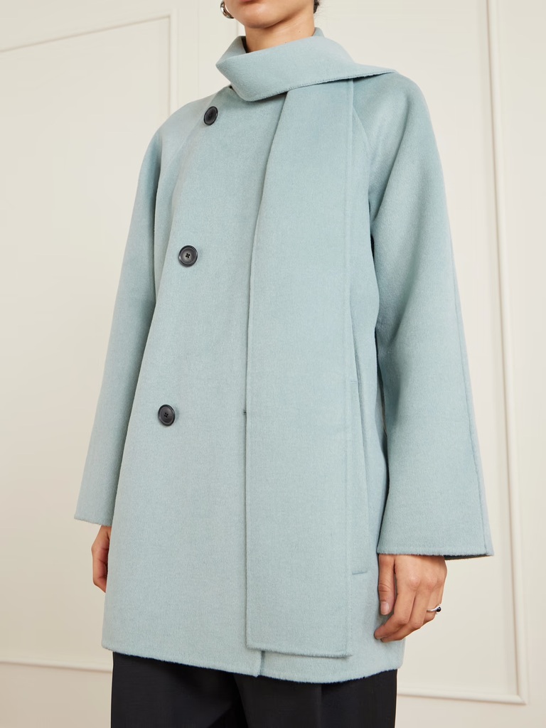 Coat with matching detachable scarf