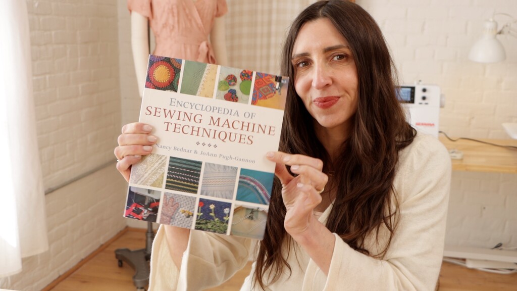 lat lay of the Encyclopedia of Sewing Machine Techniques book