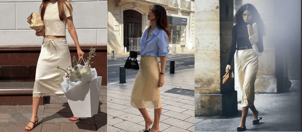 Bias-cut slip skirt photo from Sarai's Paris Pinterest board