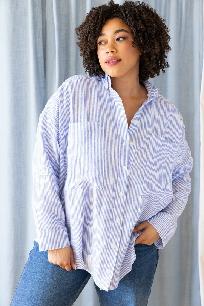Roan tunic product photo in striped version