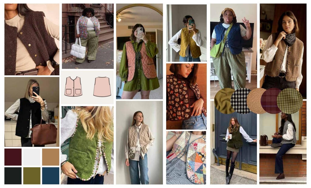 Moss vest moodboard
