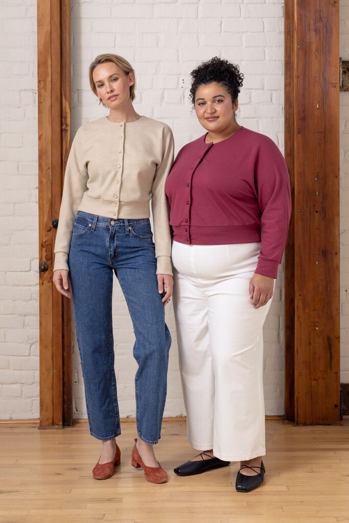 Models wearing Opal cardigans