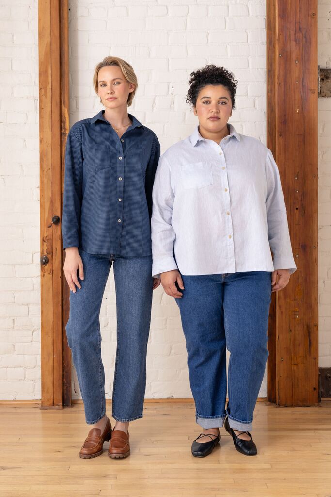 Women modeling Grove shirts