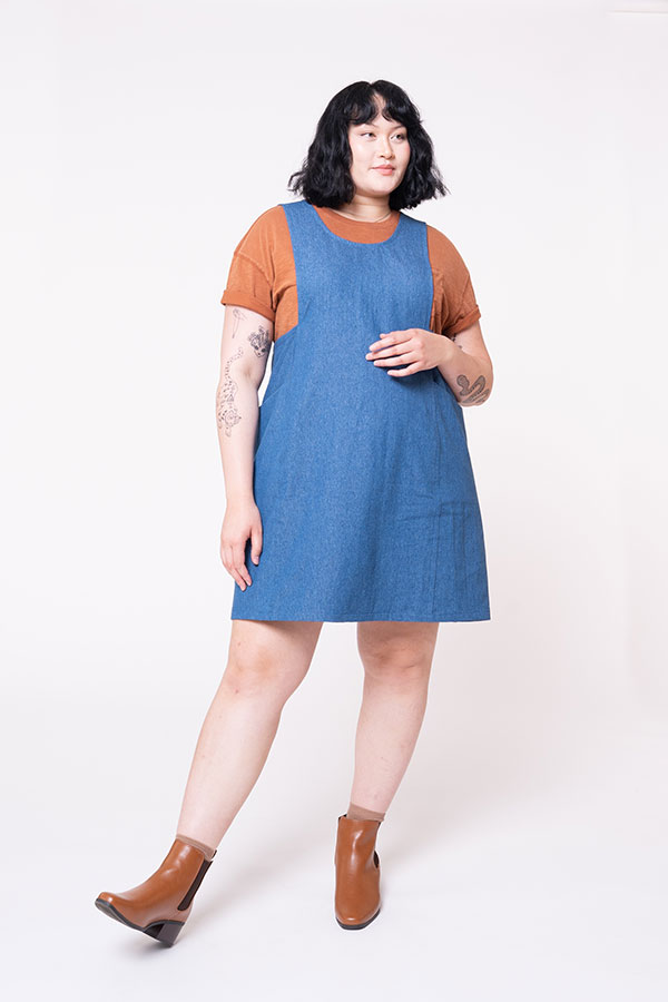 Denim pinafore hotsell size 18