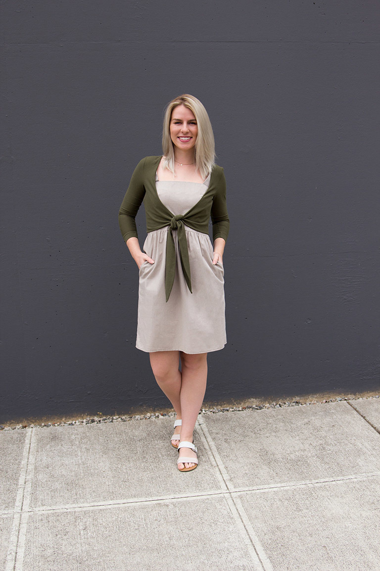 The Elmira Wrap Bonus sewing pattern, from Seamwork