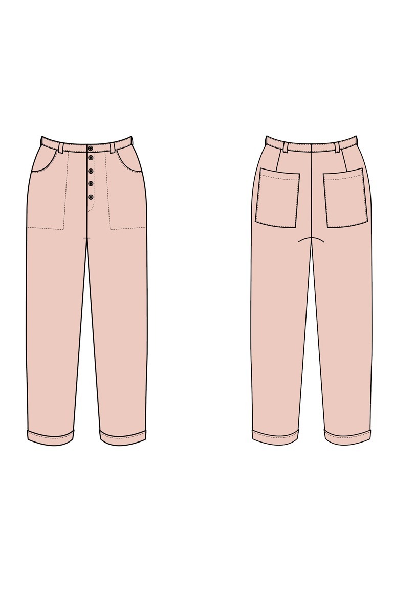 The Nolan Pants Bonus sewing pattern, from Seamwork
