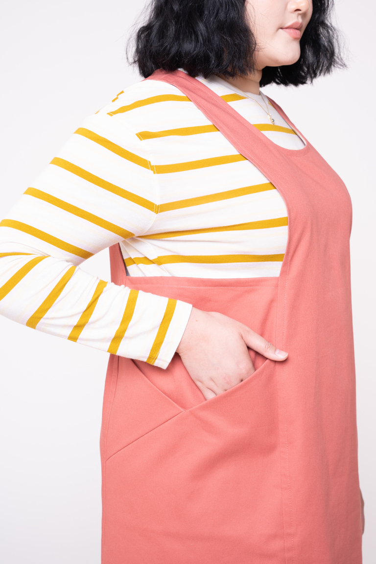The Knox Pinafore Bonus sewing pattern, from Seamwork