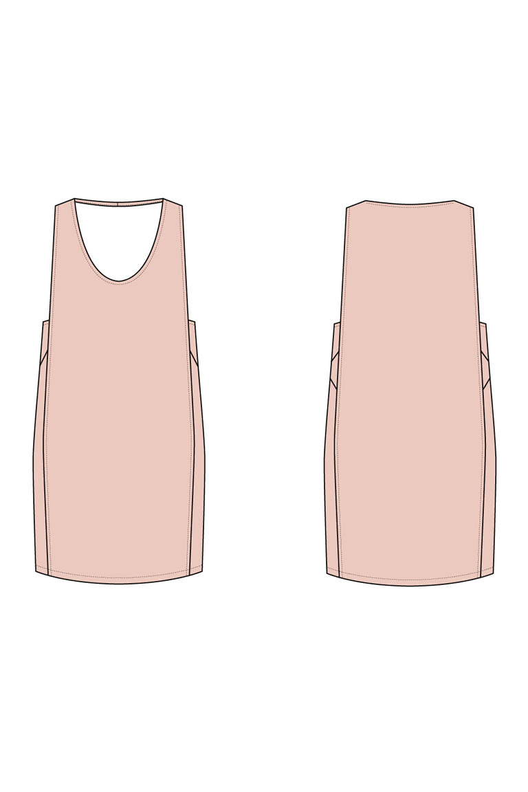 The Knox Pinafore Bonus sewing pattern, from Seamwork