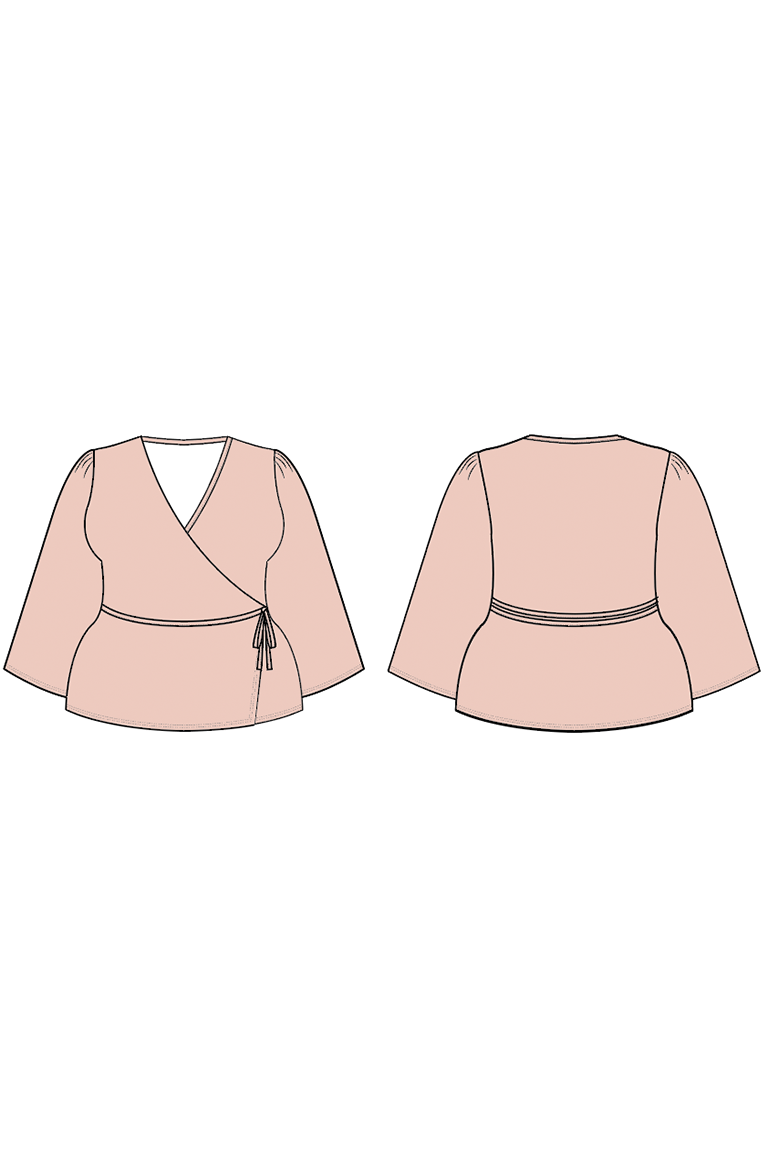The Farah Top Bonus sewing pattern, from Seamwork