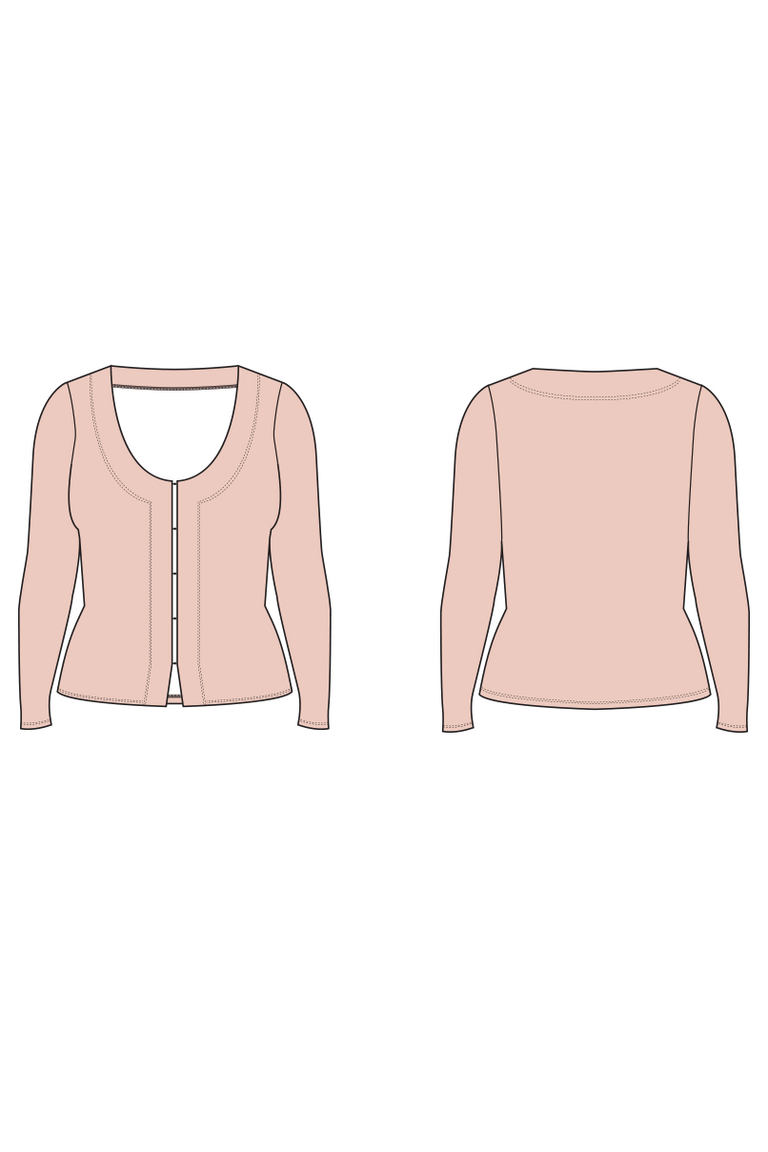 The Sable Cardigan Bonus sewing pattern, from Seamwork