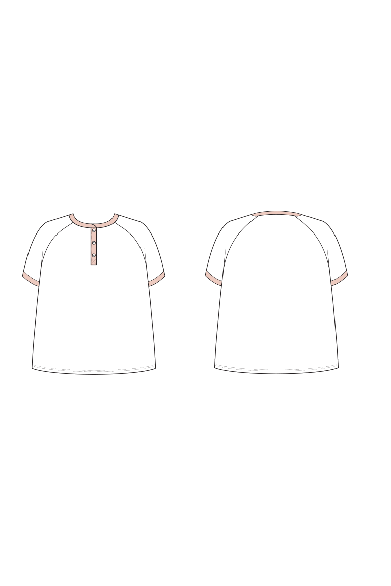 The Bowen T-shirt Bonus sewing pattern, from Seamwork