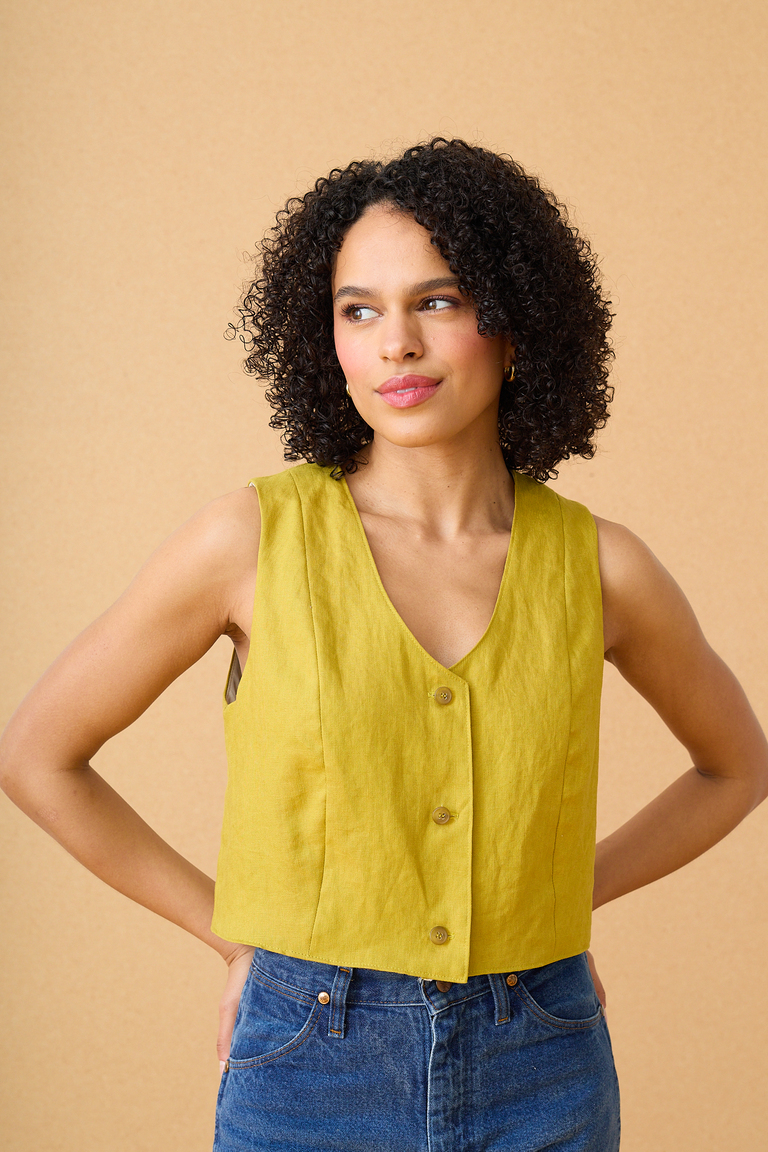 The Otto Vest Bonus sewing pattern, from Seamwork