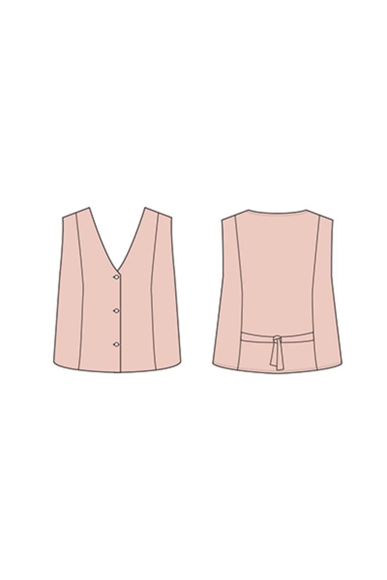 The Otto Vest Bonus sewing pattern, from Seamwork