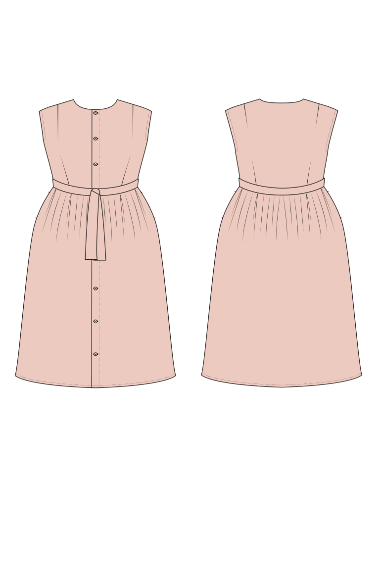 The Hill Dress with Gathered Skirt sewing pattern, from Seamwork