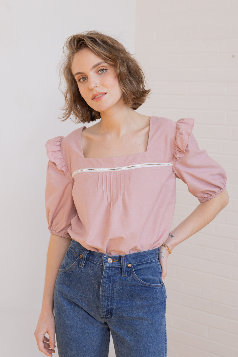 The Bloom Bonus Sleeve Ruffle sewing pattern, from Seamwork