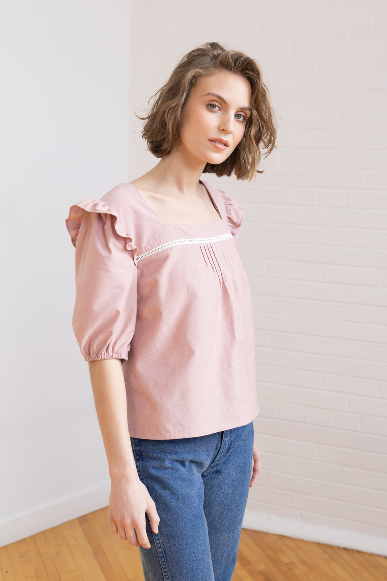 The Bloom Bonus Sleeve Ruffle sewing pattern, from Seamwork