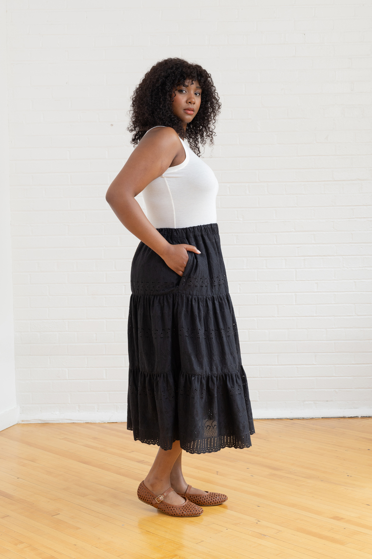 The Yarrow Three-Tier Skirt  sewing pattern, from Seamwork