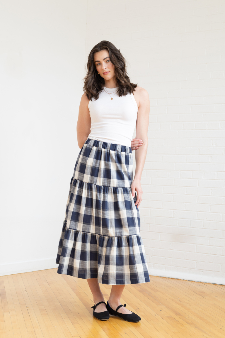 The Yarrow Three-Tier Skirt  sewing pattern, from Seamwork