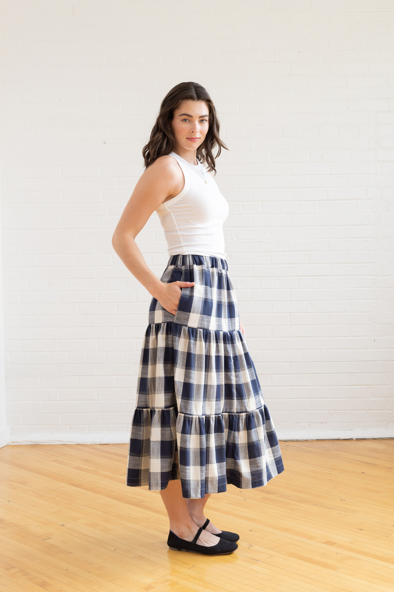 The Yarrow Three-Tier Skirt  sewing pattern, from Seamwork
