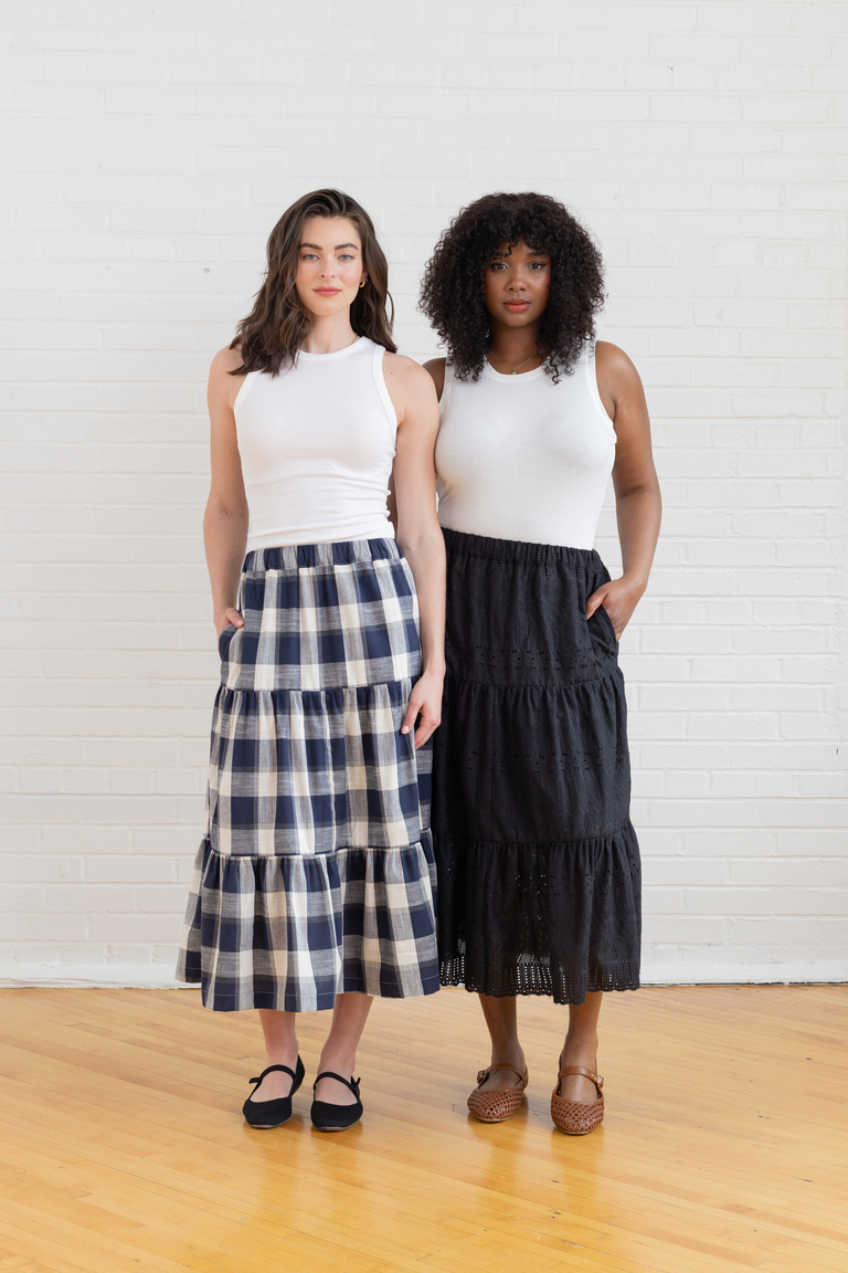 The Yarrow Three-Tier Skirt  sewing pattern, from Seamwork