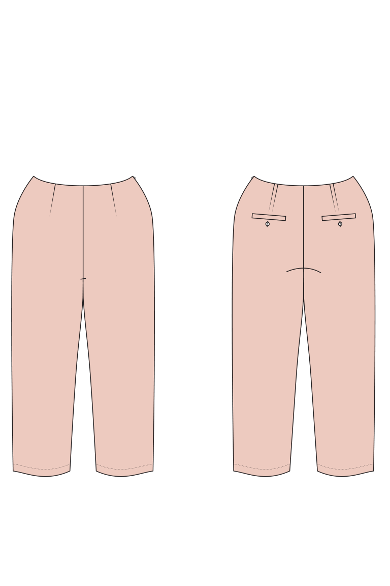 The Lars Cropped Wide Leg Pants sewing pattern, from Seamwork