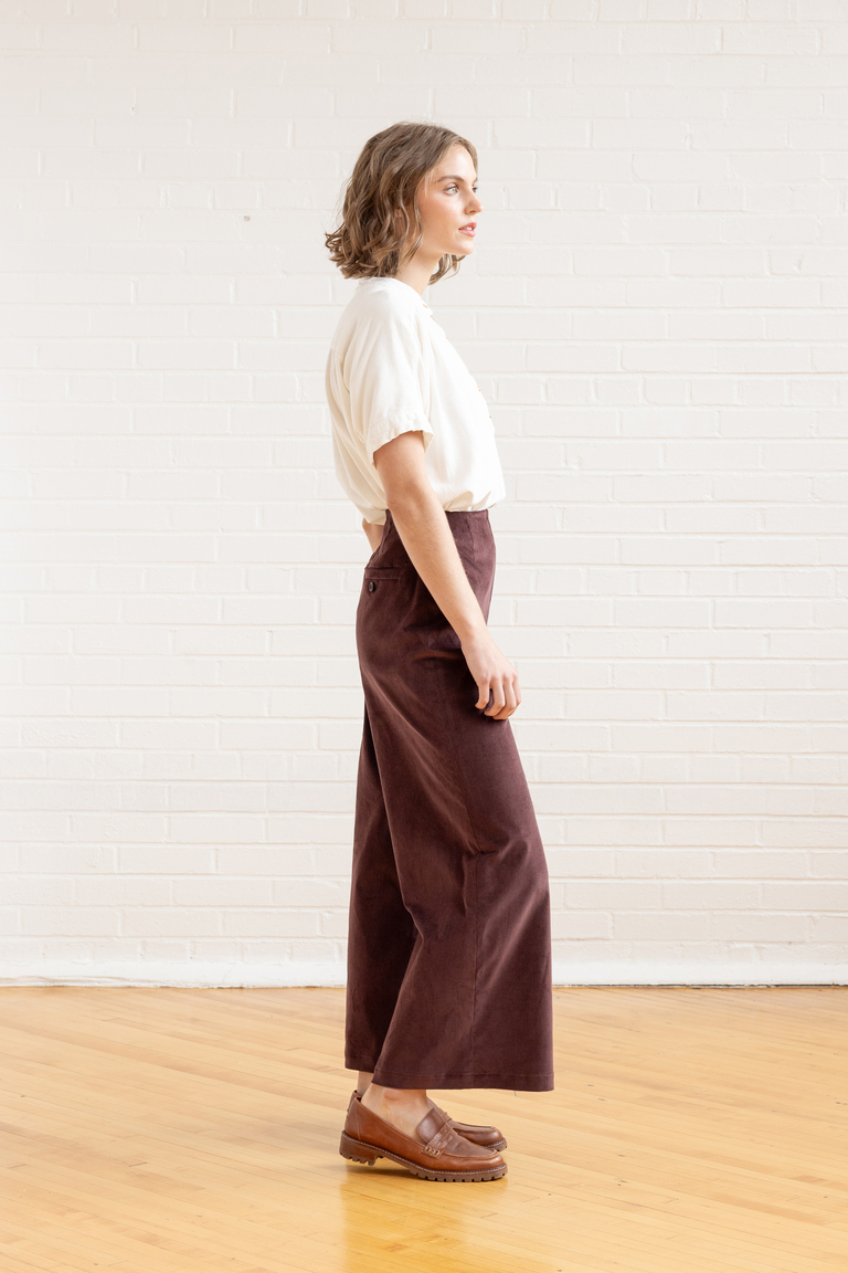 The Lars Cropped Wide Leg Pants sewing pattern, from Seamwork