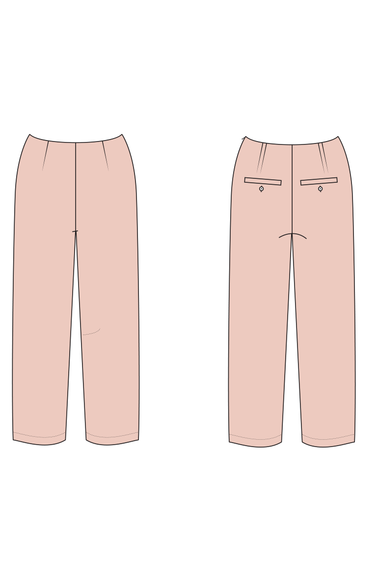 The Lars Cropped Wide Leg Pants sewing pattern, from Seamwork