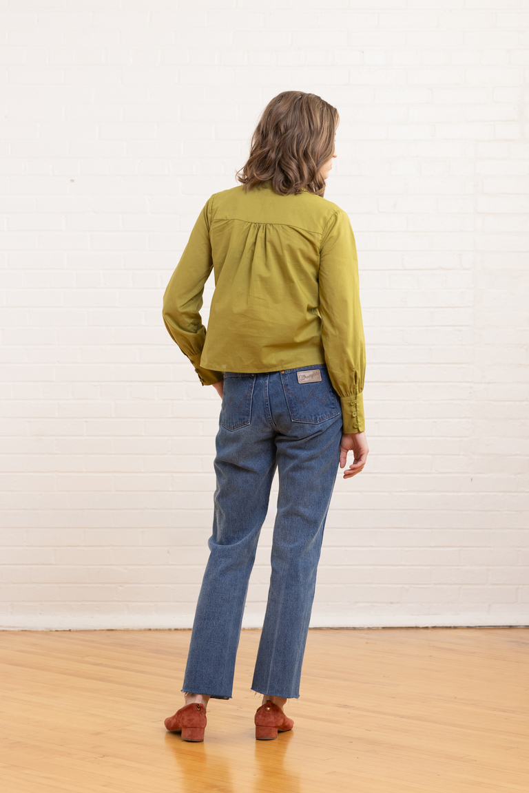 The Garnet Modern Tie Neck Blouse sewing pattern, from Seamwork