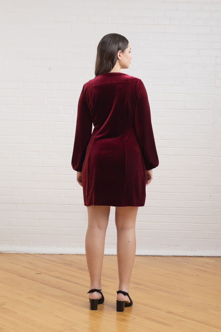 The Pomme Square Neck Knit Dress sewing pattern, from Seamwork