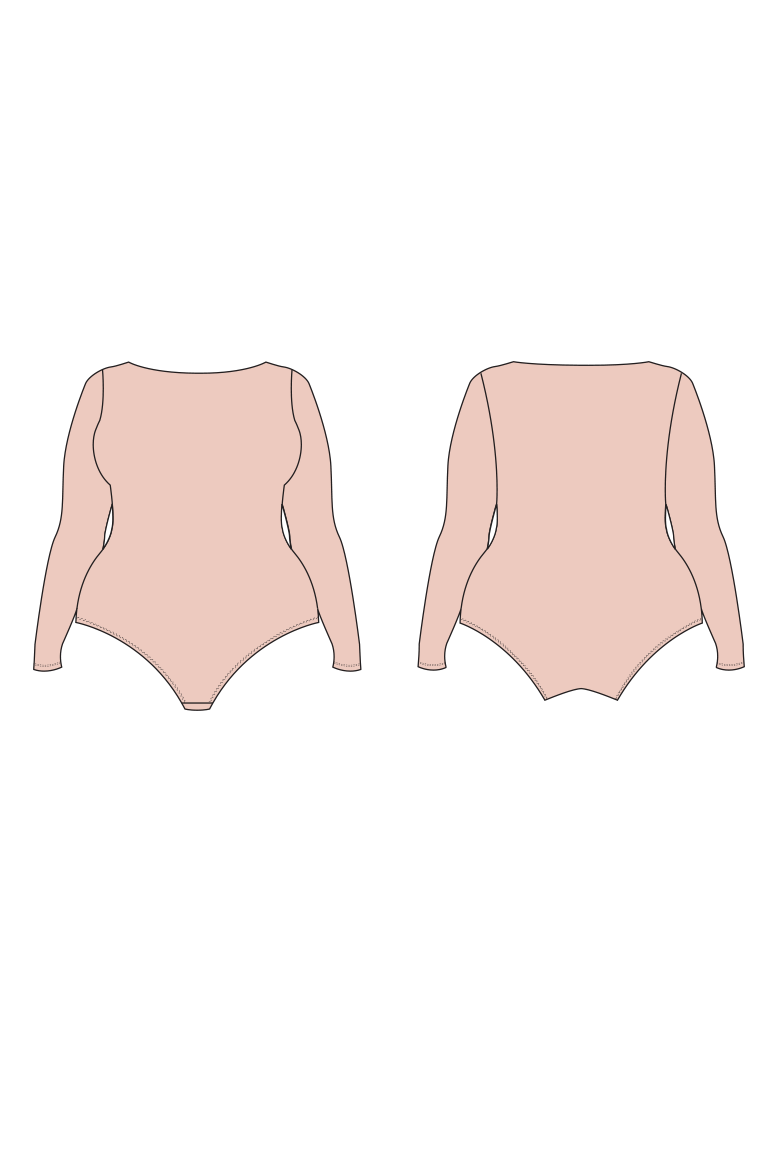 The Ione Boat Neck Bodysuit sewing pattern, from Seamwork
