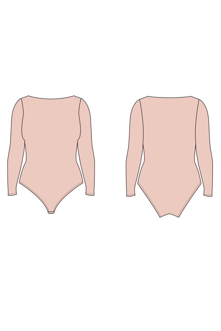 The Ione Boat Neck Bodysuit sewing pattern, from Seamwork