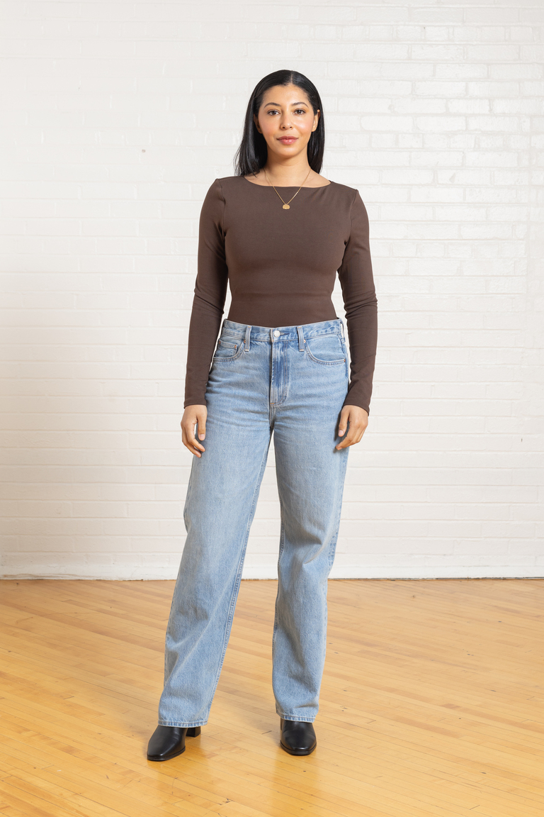 The Ione Boat Neck Bodysuit sewing pattern, from Seamwork