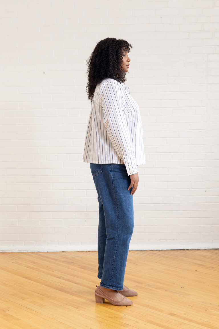 The Thyme Collared Popover Shirt sewing pattern, from Seamwork