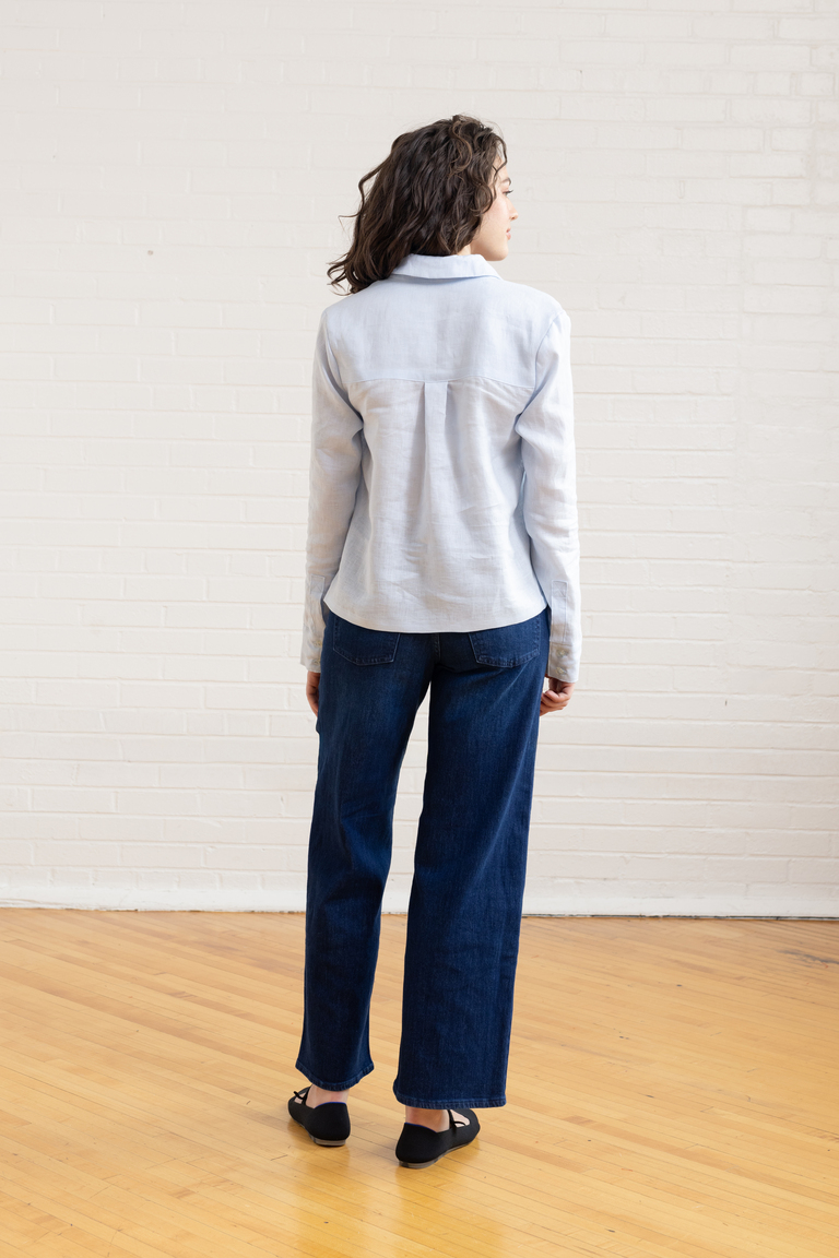 The Thyme Collared Popover Shirt sewing pattern, from Seamwork