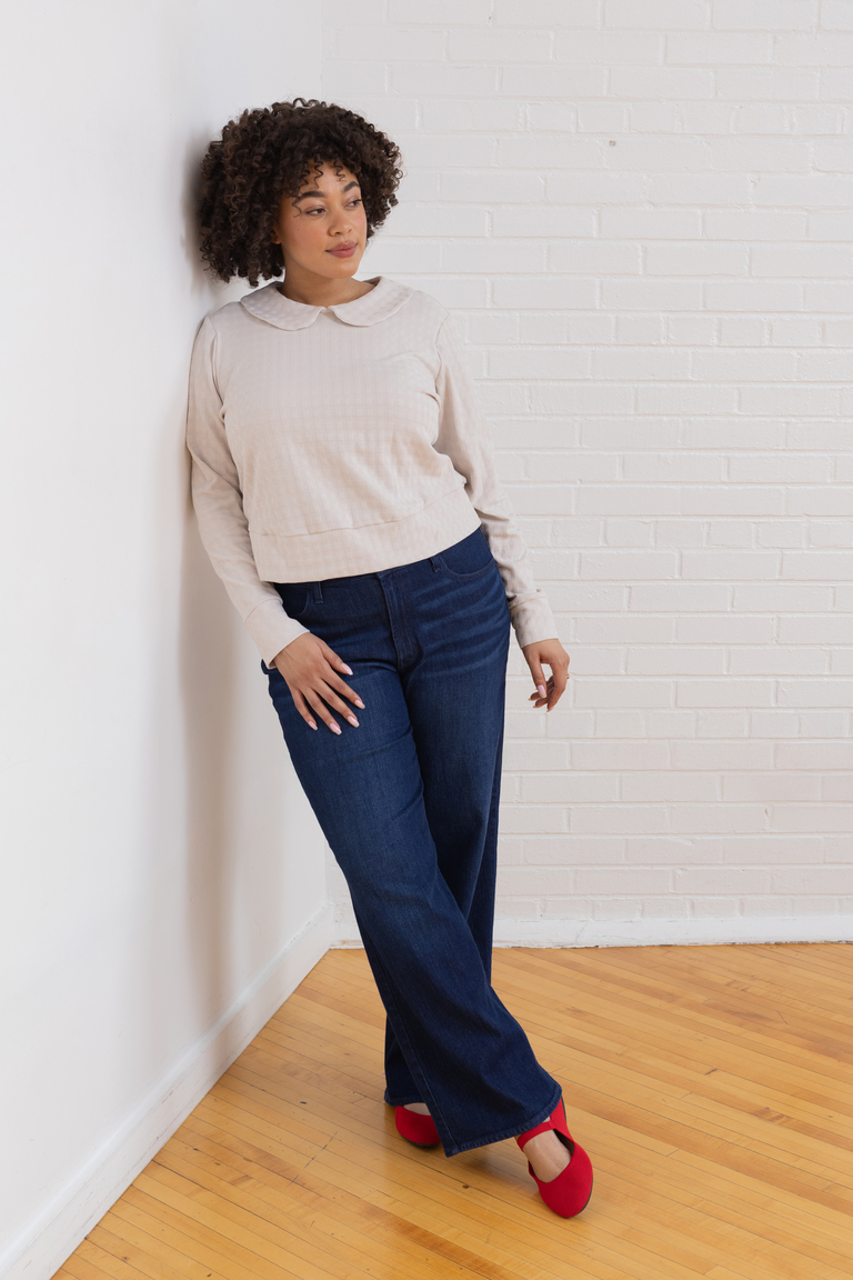 The Thistle  Peter Pan Collar Sweater sewing pattern, from Seamwork