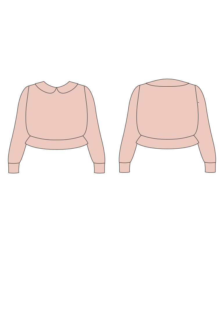 The Thistle  Peter Pan Collar Sweater sewing pattern, from Seamwork
