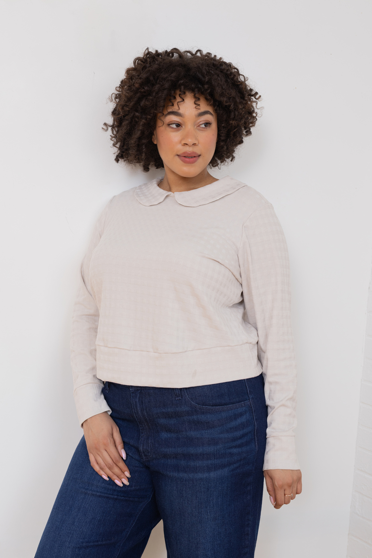 The Thistle  Peter Pan Collar Sweater sewing pattern, from Seamwork