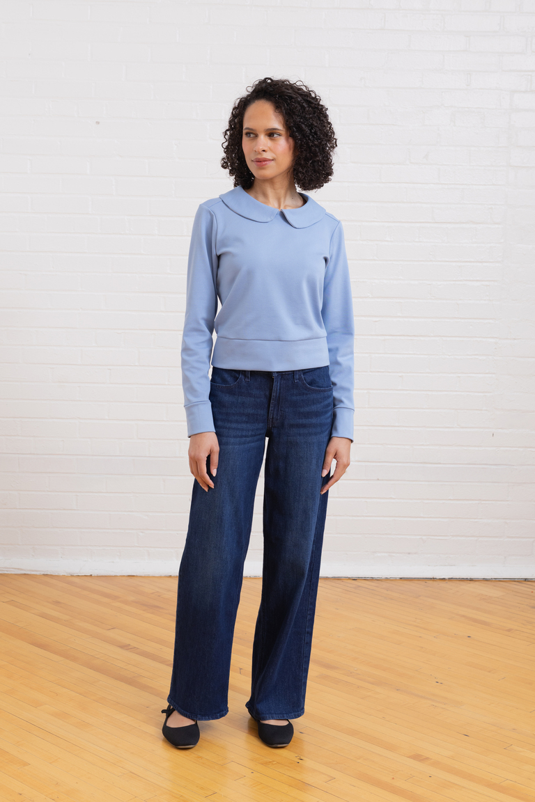 The Thistle  Peter Pan Collar Sweater sewing pattern, from Seamwork