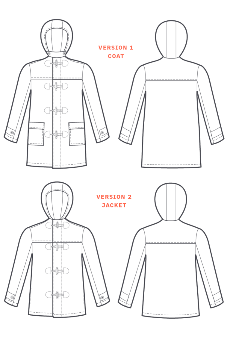 The Albion Coat Sewing Pattern, by Seamwork