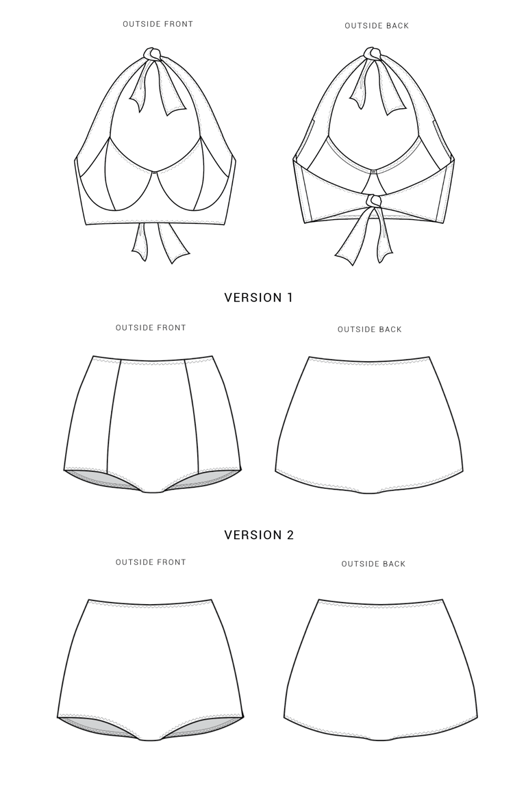 The Reno Swim Suit Sewing Pattern, by Seamwork