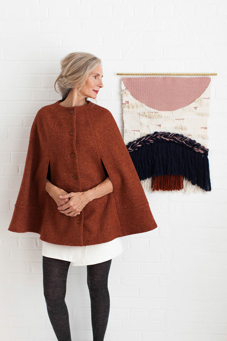 The designer's photo of a finished Camden Cape.